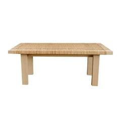 Natural Rattan and Ash Wood Backless Bench in Japandi Style