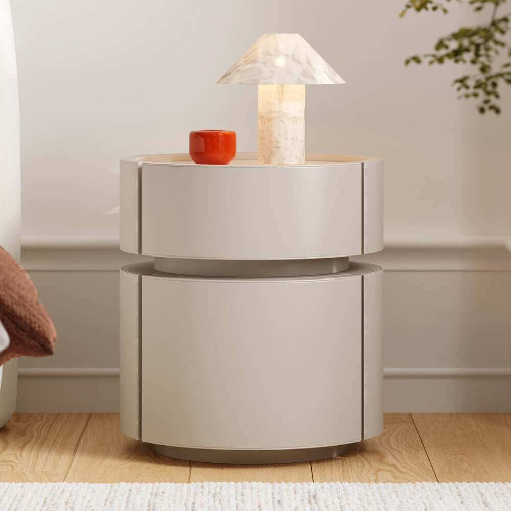 Nightstand With Wireless Charging And LED Light