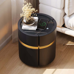 Nightstand With Wireless Charging And LED Light