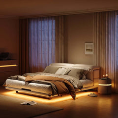 Nightstand With Wireless Charging And LED Light