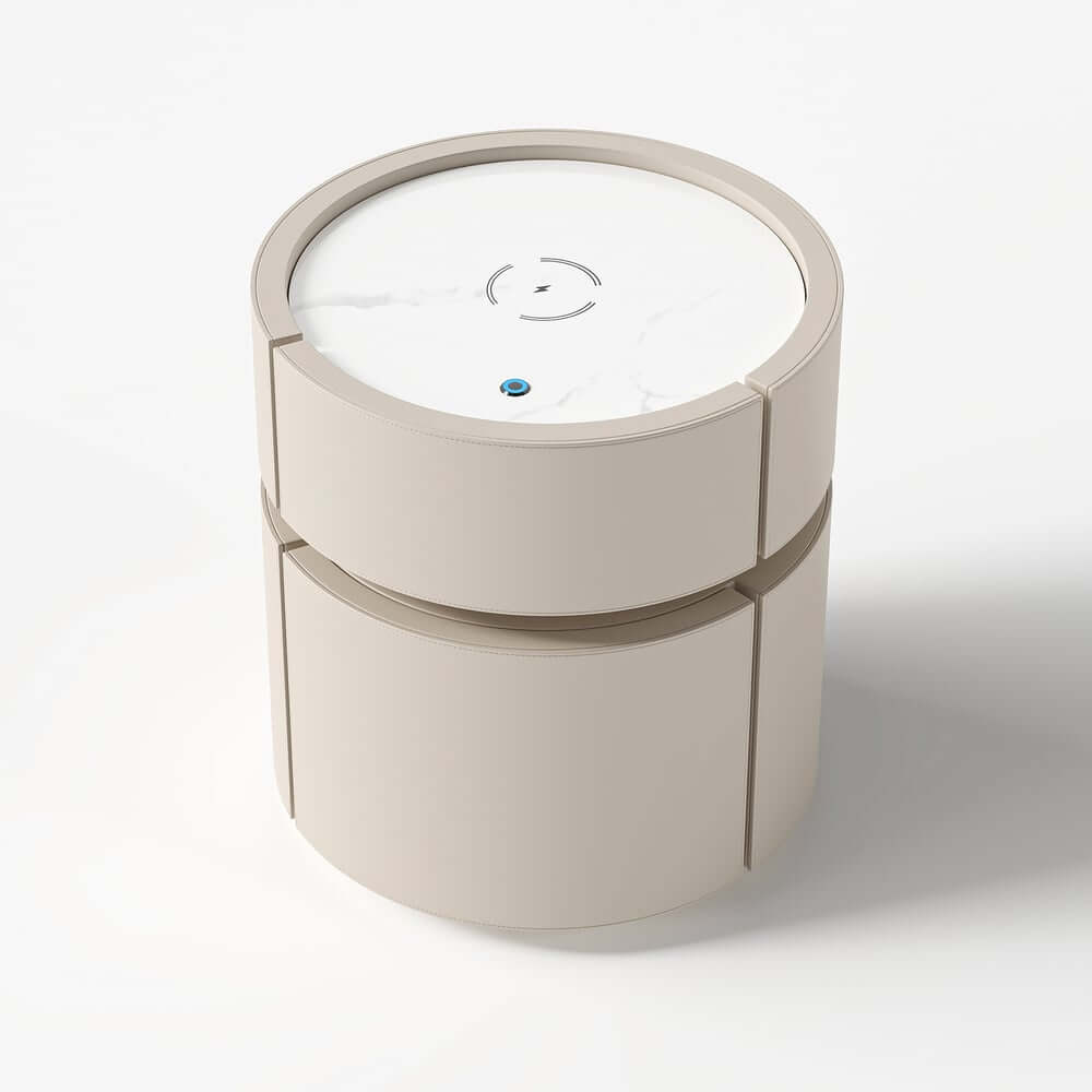 Nightstand With Wireless Charging And LED Light