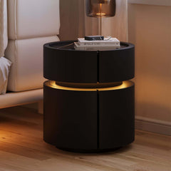 Nightstand With Wireless Charging And LED Light
