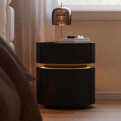Nightstand With Wireless Charging And LED Light