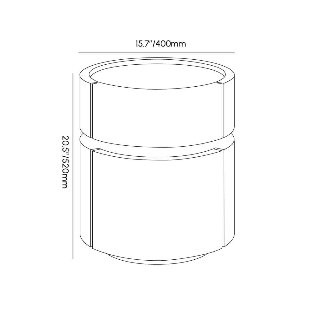 Nightstand With Wireless Charging And LED Light Dimensions