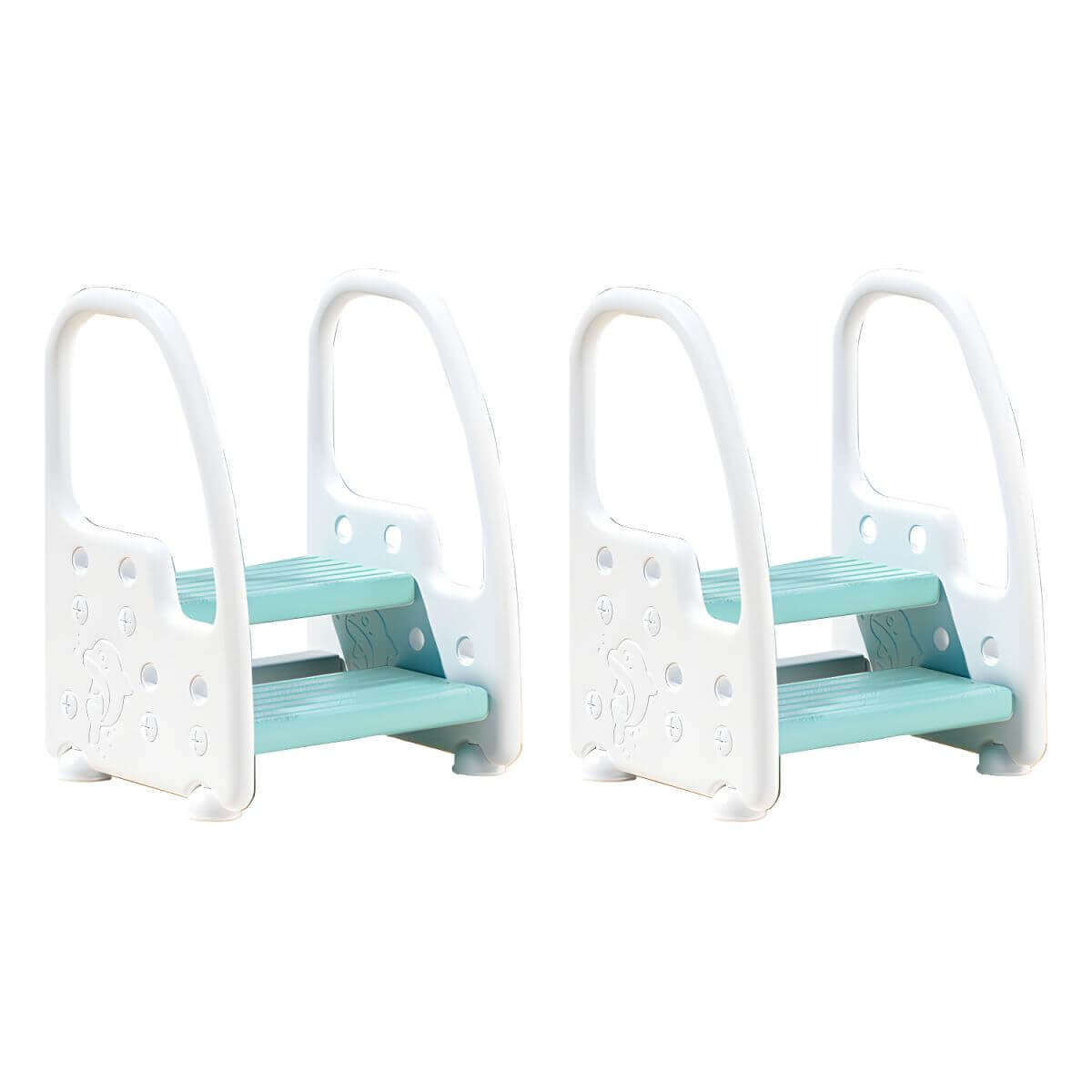 Non-Slip Kids Step Stool with Ergonomic Armrests and Textured Treads