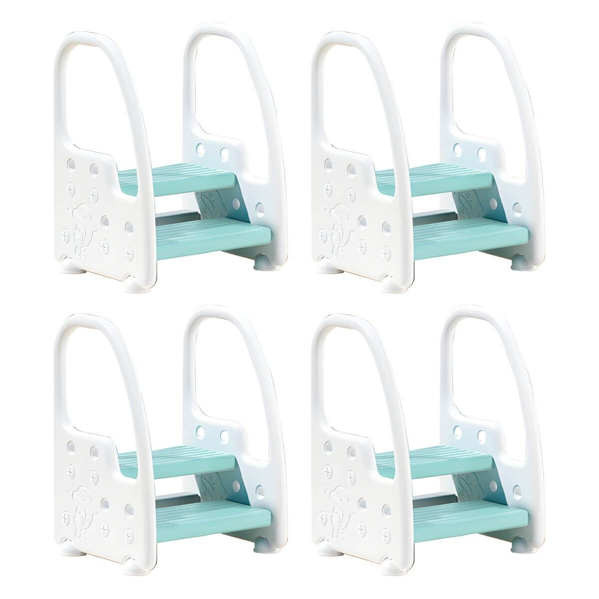 Non-Slip Kids Step Stool with Ergonomic Armrests and Textured Treads