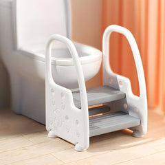 Non-Slip Kids Step Stool with Ergonomic Armrests and Textured Treads