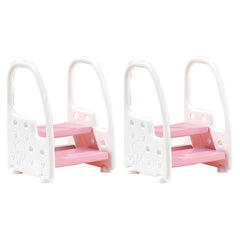 Non-Slip Kids Step Stool with Ergonomic Armrests and Textured Treads