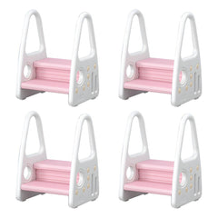 Non-Slip Kids Step Stool with Ergonomic Armrests and Textured Treads