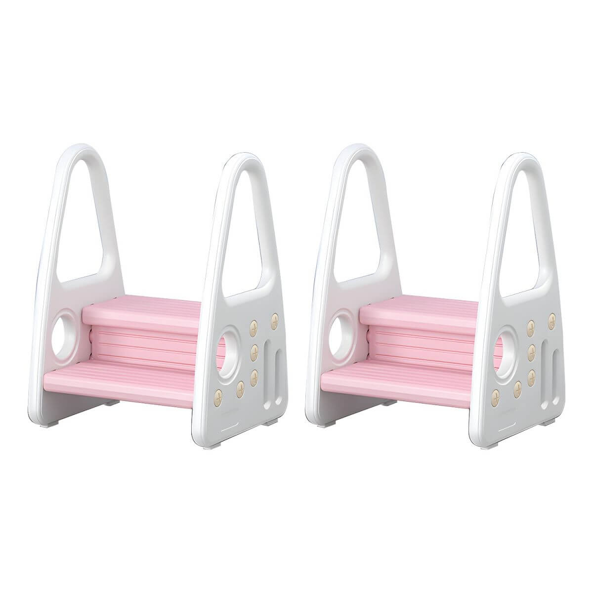 Non-Slip Kids Step Stool with Ergonomic Armrests and Textured Treads