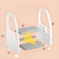 Non-Slip Kids Step Stool with Ergonomic Armrests and Textured Treads