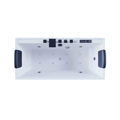 Luxurious White Massage Bathtub with Seamless Acrylic Construction