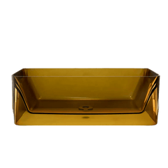 Spacious 67-inch yellow resin bathtub perfect for relaxing solo soaks