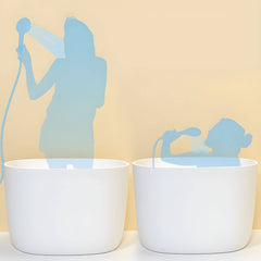 Oval White Acrylic Modern Japanese Soaking Deep Bathtub with Seat