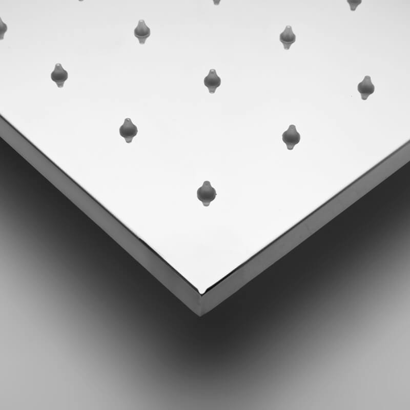 Oversized Rectangle LED Ceiling Rain Shower Head in Chrome