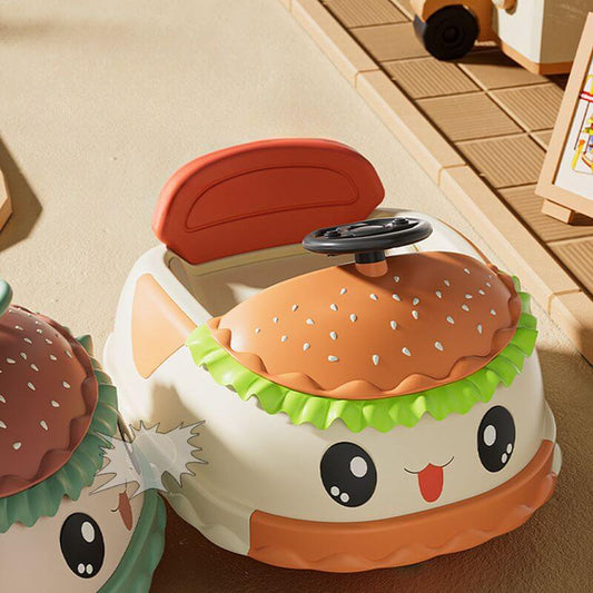 Playful Animal Design Ride-On Kart for Toddlers, Battery-Powered with LED Lights