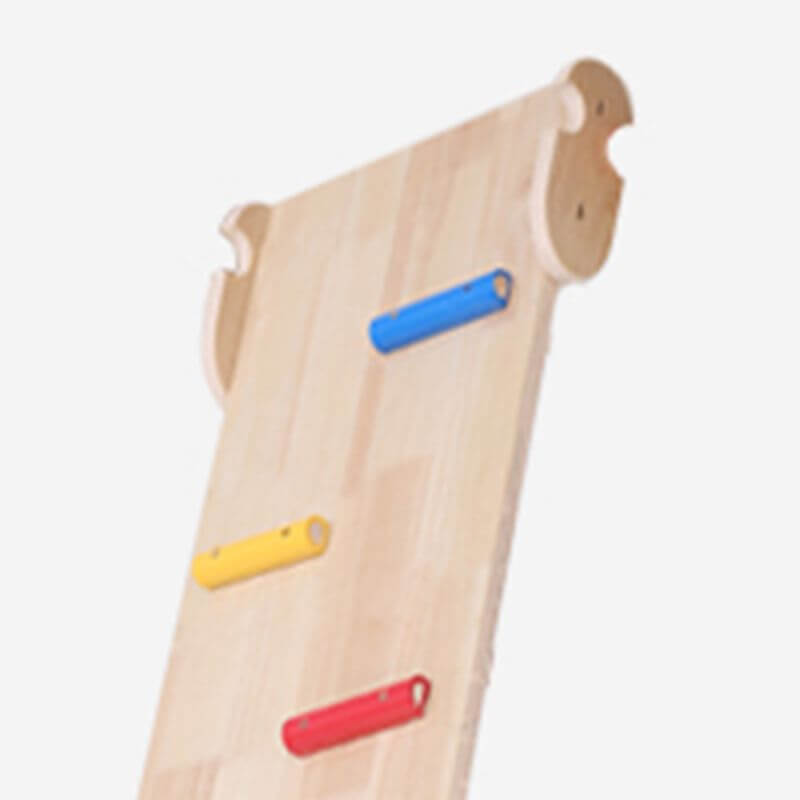 Rainbow-Hued Solid Wood Climber with Slide & Swing for Ages 5–8