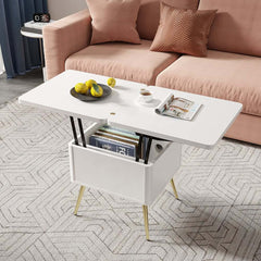 Rectangular Coffee Table With Pine Veneer Top