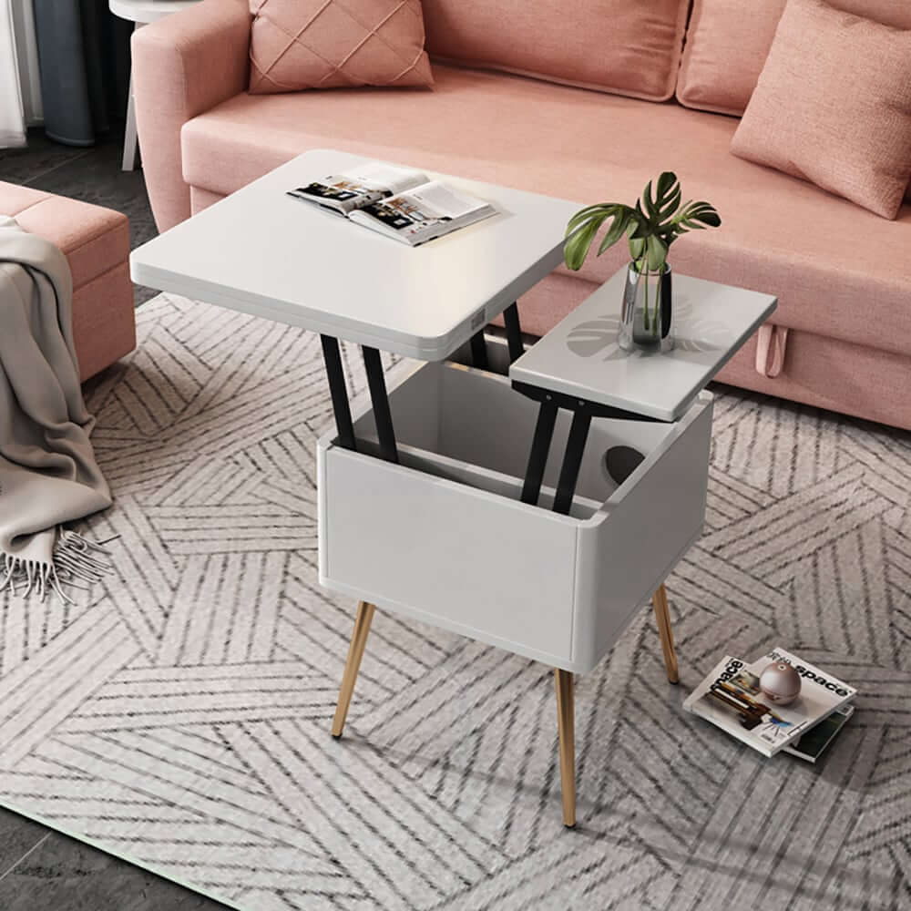 Rectangular Coffee Table With Pine Veneer Top