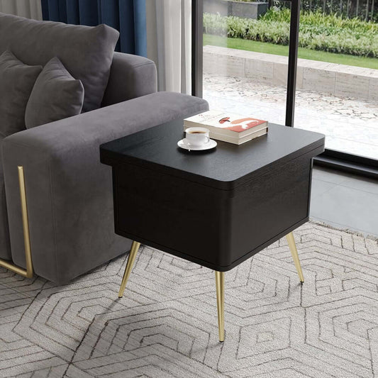 Rectangular Coffee Table With Pine Veneer Top