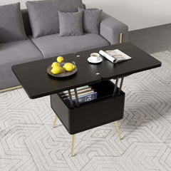 Rectangular Coffee Table With Pine Veneer Top