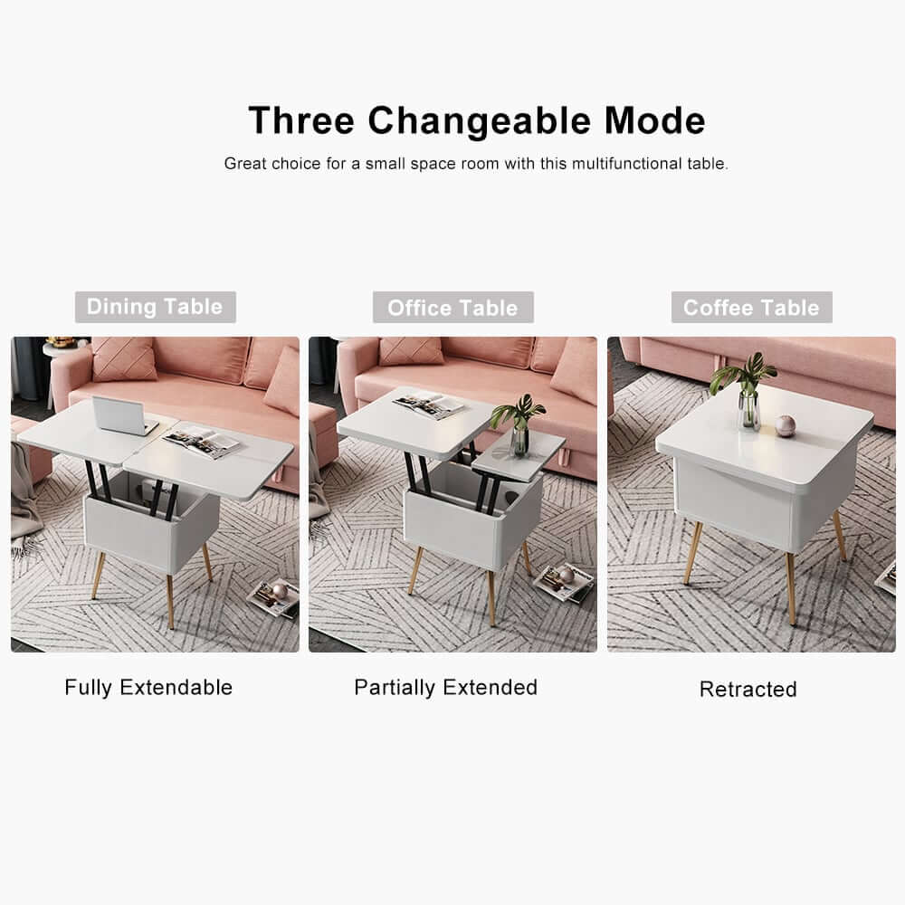 Rectangular Coffee Table With Pine Veneer Top
