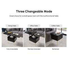 Rectangular Coffee Table With Pine Veneer Top