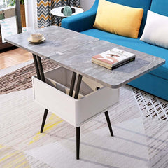 Rectangular Coffee Table With Pine Veneer Top
