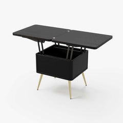 Rectangular Coffee Table With Pine Veneer Top
