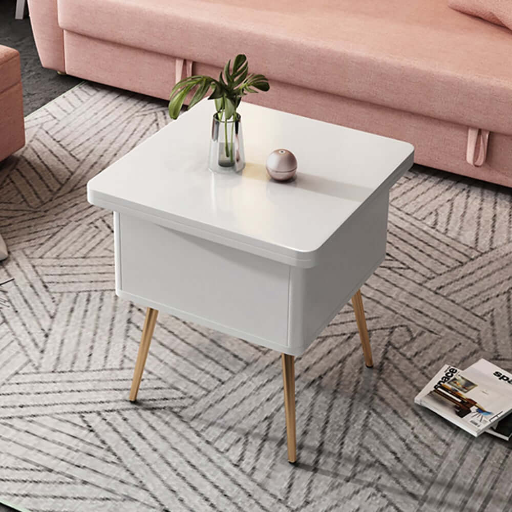 Rectangular Coffee Table With Pine Veneer Top