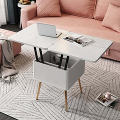 Rectangular Coffee Table With Pine Veneer Top