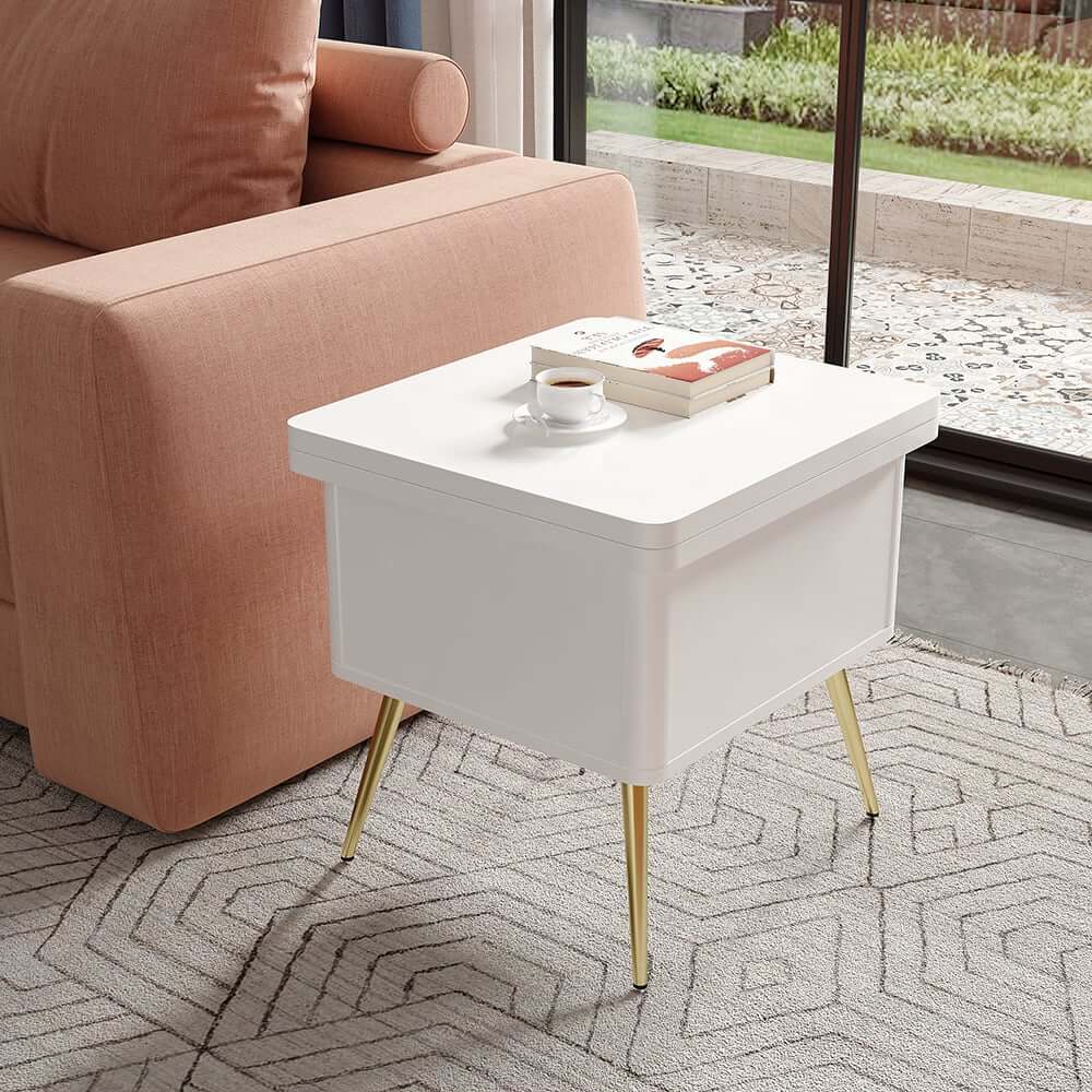 Rectangular Coffee Table With Pine Veneer Top