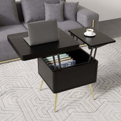 Rectangular Coffee Table With Pine Veneer Top