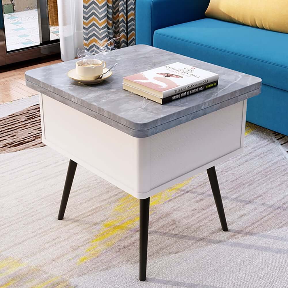 Rectangular Coffee Table With Pine Veneer Top