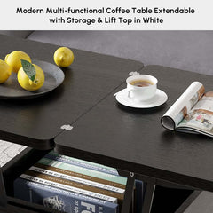 Rectangular Coffee Table With Pine Veneer Top