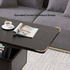 Rectangular Coffee Table With Pine Veneer Top