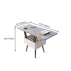 Rectangular Coffee Table With Pine Veneer Top Dimensions