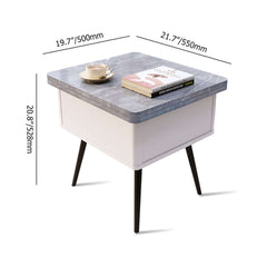 Rectangular Coffee Table With Pine Veneer Top Dimensions