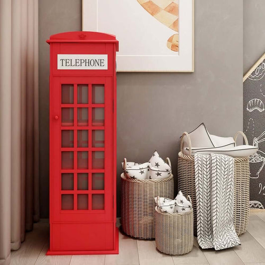 Red Modern Acrylic Kids Bookcase with 5 Shelves