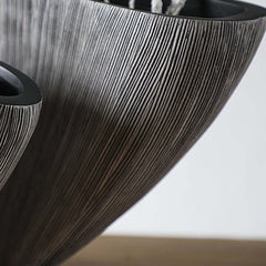 Resin Planter with Artificial Green Plant for Indoor Outdoor Decor