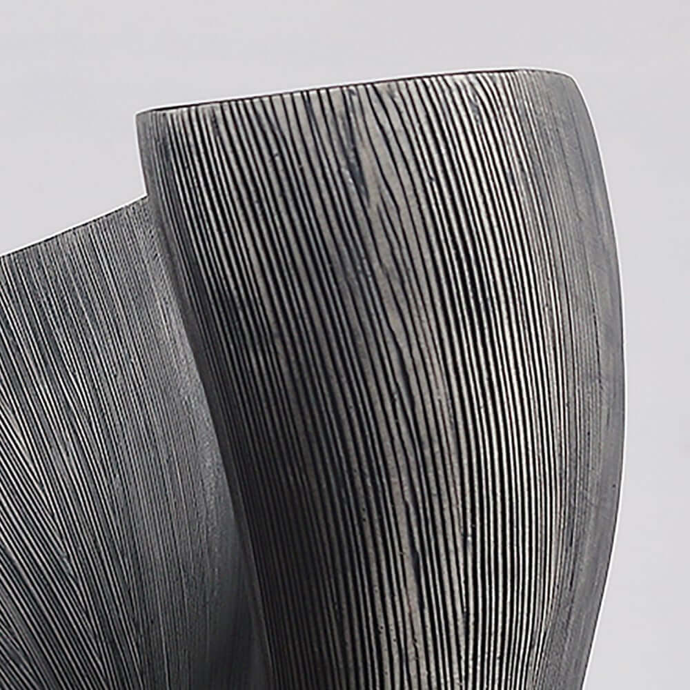 Resin Planter with Artificial Green Plant for Indoor Outdoor Decor