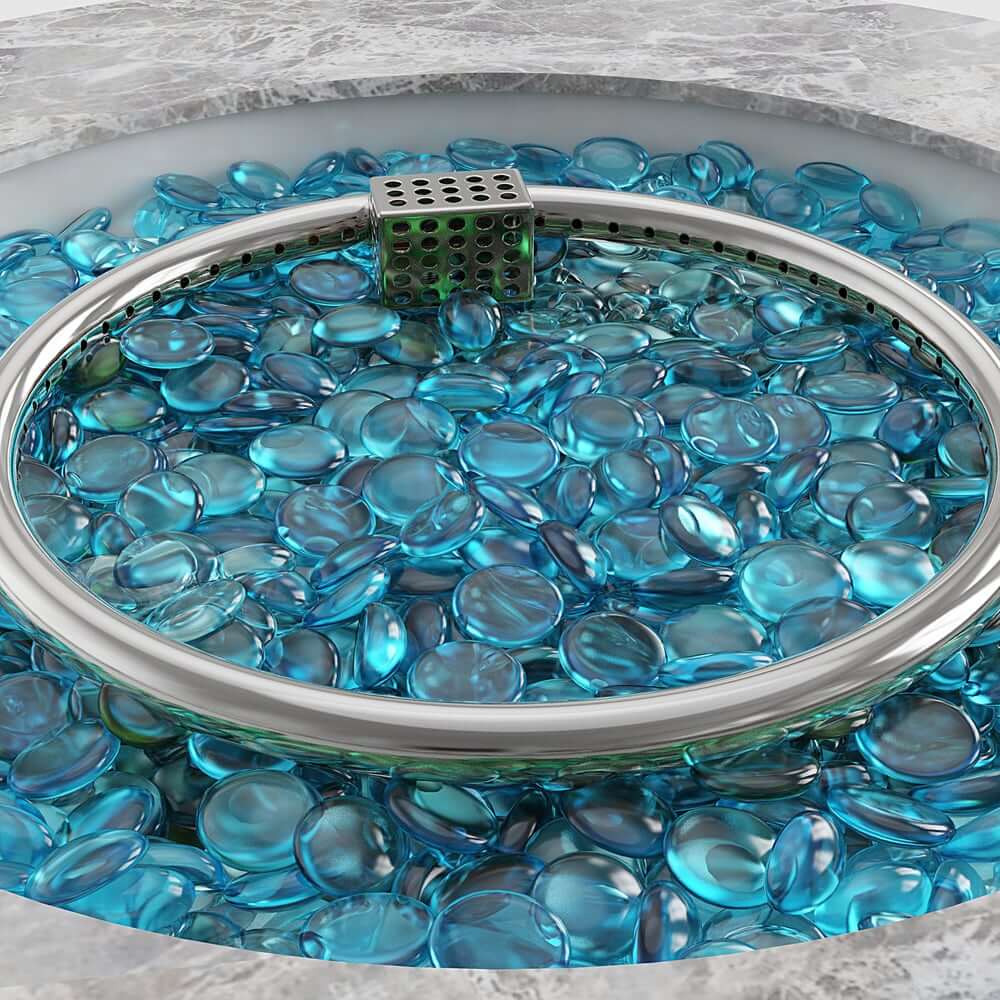 Round Aluminum Alloy Smokeless Propane Fire Pit Table