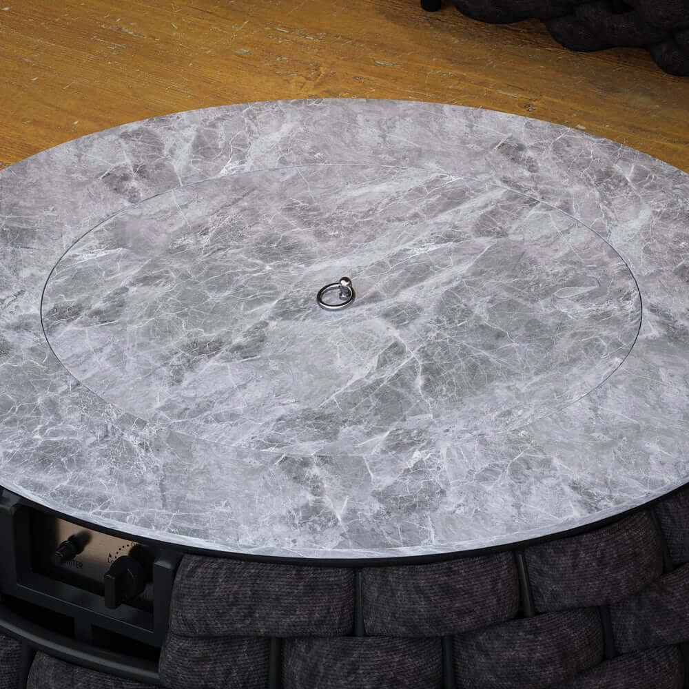 Round Aluminum Alloy Smokeless Propane Fire Pit Table