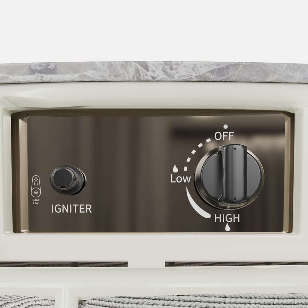 Round Aluminum Alloy Smokeless Propane Fire Pit Table