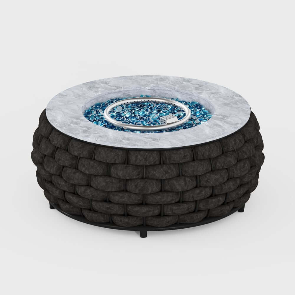Round Aluminum Alloy Smokeless Propane Fire Pit Table