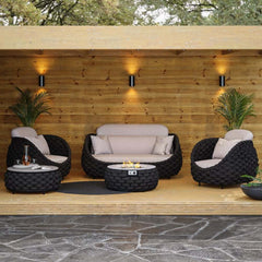 Round Aluminum Alloy Smokeless Propane Fire Pit Table