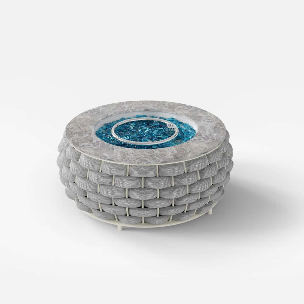 Round Aluminum Alloy Smokeless Propane Fire Pit Table