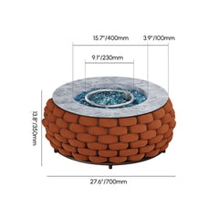 Round Aluminum Alloy Smokeless Propane Fire Pit Table Dimensions
