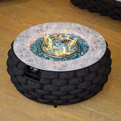 Round Aluminum Alloy Smokeless Propane Fire Pit Table Main Product Image