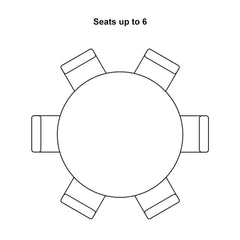 Round Pine Wood Dining Table - Japandi Aesthetic, Seats 8